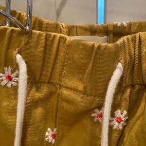 Madewell floral embroidered drawstring pant M